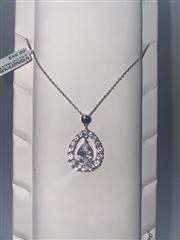 GOLD COAST Synthetic Quartz Stone Necklace 925 Silver 4.8g